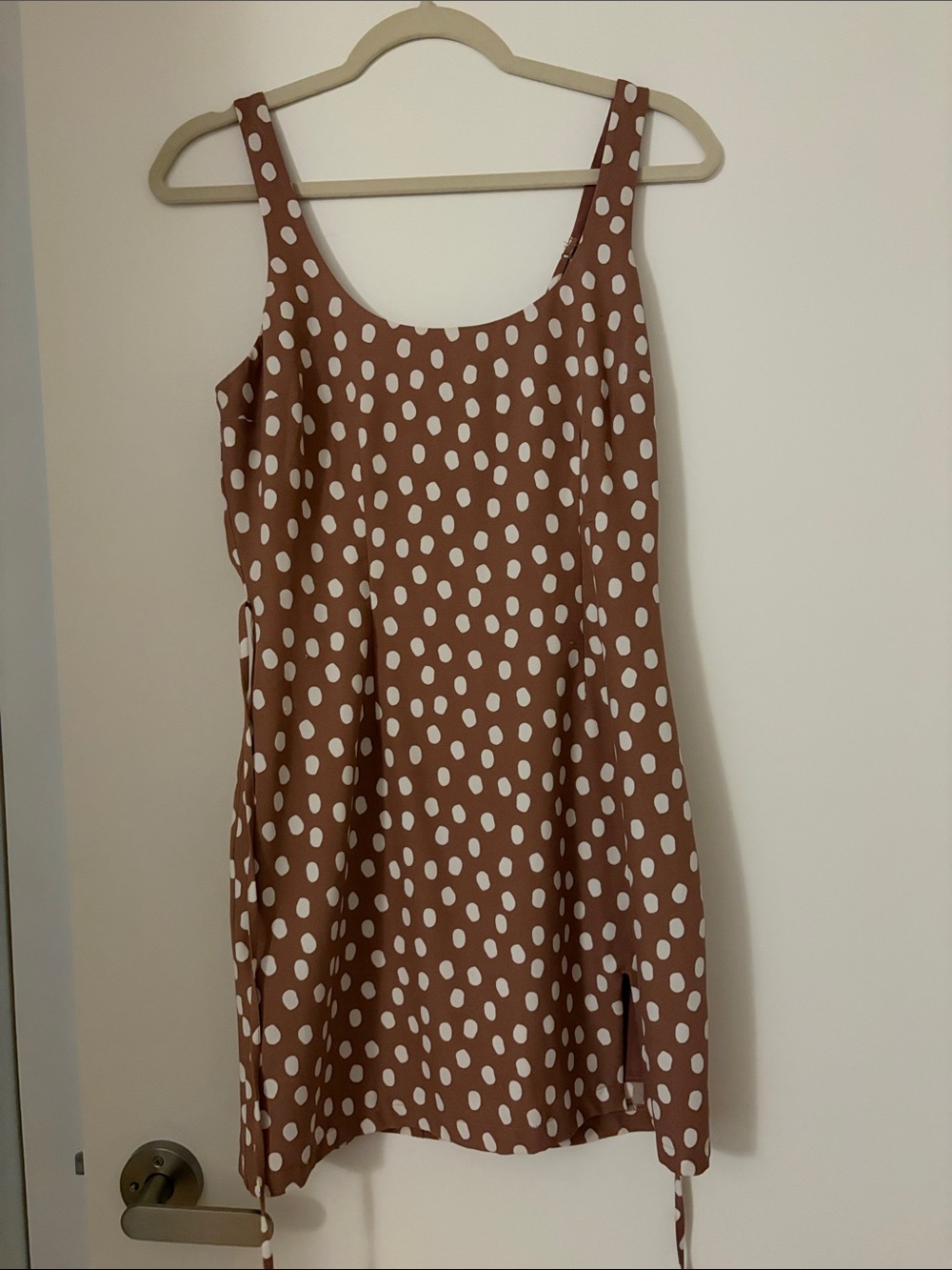 Abercrombie & Fitch Brown Polka Dot Casual Sundress